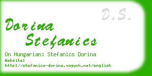 dorina stefanics business card